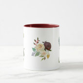 Boho Floral Monogram S-Kaffee Tasse (Zentrum)