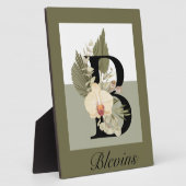 Boho Floral Monogramm B Fotoplatte (Seite)