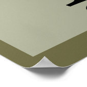 Boho Floral Monogramm B Poster (Ecke)