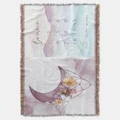 Boho Floral Moon Milestone Baby Blanket Decke (Vorderseite Vertikal)