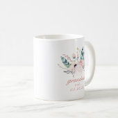 Boho Floral Mother's Day Gift Oma Kaffeetasse (VorderseiteRechts)
