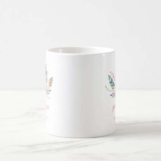 Boho Floral Mother's Day Gift Oma Kaffeetasse (Mittel)