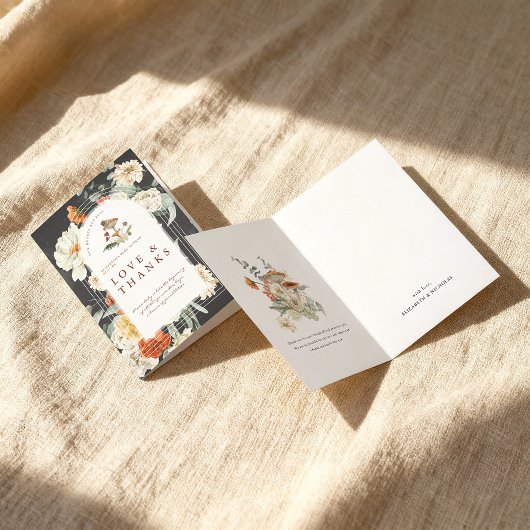 Boho Floral Mushroom | Babydusche Vielen Dank Dankeskarte