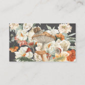 Boho Floral Mushroom Botanical Diaper Raffel Begleitkarte (Rückseite)