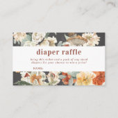 Boho Floral Mushroom Botanical Diaper Raffel Begleitkarte (Vorderseite)
