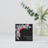 Boho Floral Muster Blush Event Plane Quadratische Visitenkarte (Stehend Vorderseite)