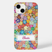 Boho Floral Muster Custom Case-Mate iPhone Hülle (Rückseite)