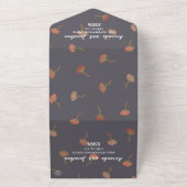 Boho Floral Muster Design Monogram Wedding All In One Einladung (Außenbereich)