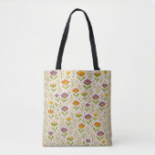 Boho Floral Muster Toe Bag Design Tasche (Vorderseite)