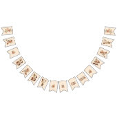 Boho Floral on Textured Ivory Baby Shower Wimpelkette (Alle)