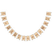 Boho Floral on Textured Tan Baby Shower Wimpelkette (Alle)