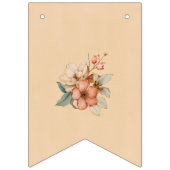 Boho Floral on Textured Tan Baby Shower Wimpelkette (Dritte Fahne)