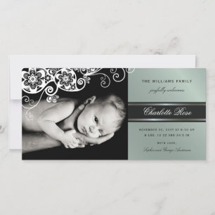 Boho Floral Paisley Elegant Ankündigung zur Geburt