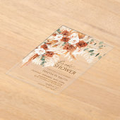 Boho Floral Pampas Brautparty Acryleinladungen (Ablage )