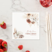 Boho Floral Pampas Grass Baby Dusche Napkins Serviette (Beispiel)