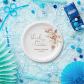 Boho Floral Pampas Grass Baby Dusche Vielen Dank Pappteller (Party)