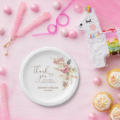 Boho Floral Pampas Grass Baby Dusche Vielen Dank Pappteller (Party)