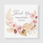 Boho Floral Pampas Grass Gastgeschenk Hochzeit Magnet<br><div class="desc">Boho Floral Pampas Grass Gastgeschenk Hochzeit Magnet</div>