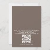  Boho Floral Pampas Grass Rustic QR Code Wedding Einladung (Rückseite)