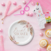 Boho Floral Pampas Rose Gold Paper Teller (Party)