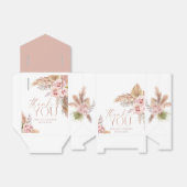 Boho Floral Pampas Rose Gold Vielen Dank für Ihre Geschenkschachtel (Ungefaltet)
