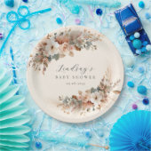 Boho-Floral-Pampasgras-Baby-Shower Pappteller (Party)