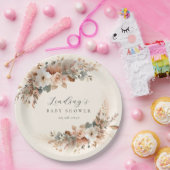 Boho-Floral-Pampasgras-Baby-Shower Pappteller (Party)