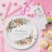 Boho-Floral-Pampasgras-Baby-Shower Pappteller (Party)
