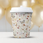 Boho Floral Paper Cup Pappbecher