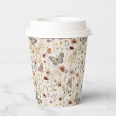 Boho Floral Paper Cup Pappbecher (Rückseite)