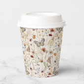 Boho Floral Paper Cup Pappbecher (Vorderseite)