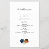 Boho Floral Paper Program for Navy and Rust Waterc Flyer (Hinten)