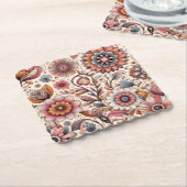 Boho Floral Papieruntersetzer – Mehr Formen Untersetzer (angewinkelt)