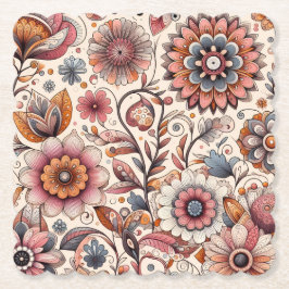 Boho Floral Papieruntersetzer – Mehr Formen Untersetzer