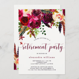 Boho Floral| Party Einladung für die Altersversorg