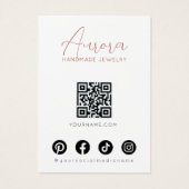 Boho Floral Pastel Wavy Hair Earrings Display Card (Rückseite)