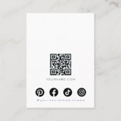 Boho Floral Pastel Wavy Hair Girl Blume Ohrringe Visitenkarte (Rückseite)