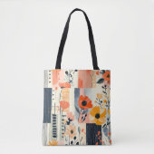 Boho Floral Patchwork Pattern Tasche (Vorderseite)