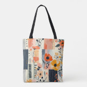 Boho Floral Patchwork Pattern Tasche (Rückseite)