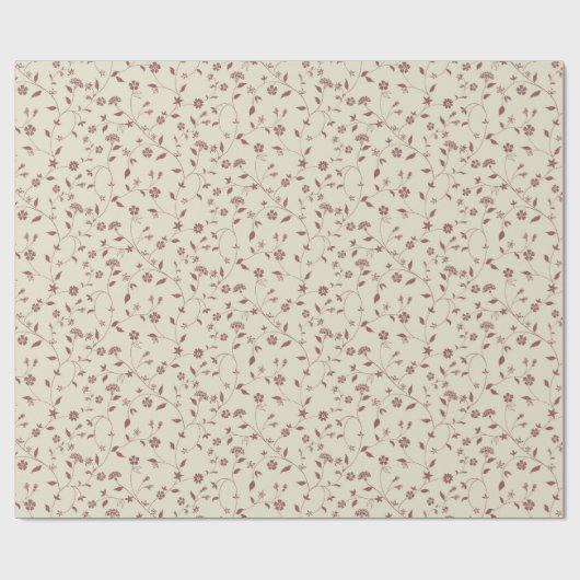 Boho Floral Pattern Geschenkpapier (Flach)