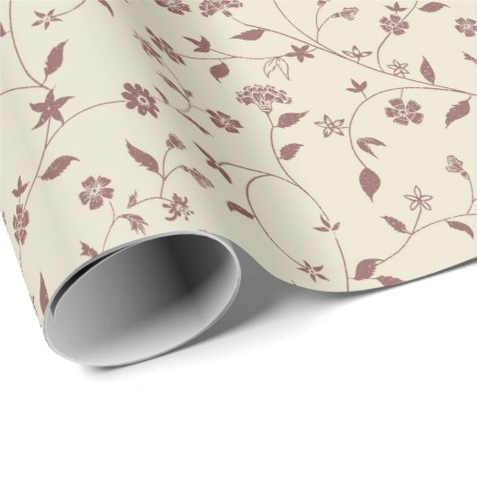 Boho Floral Pattern Geschenkpapier (Rolleneckpunkt)