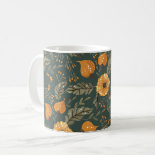 Boho Floral Pattern Kaffeetasse