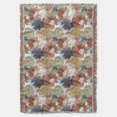 Boho Floral Pattern Throw Blanket Decke (Vorderseite Vertikal)