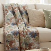Boho Floral Pattern Throw Blanket Decke