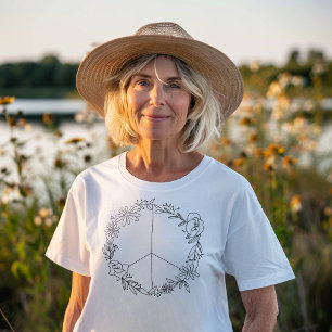 Boho Floral Peace Sign Tri-Blend Shirt