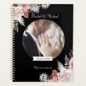 Boho Floral Personalibar Foto Hochzeit Planner Planer (Vorderseite)