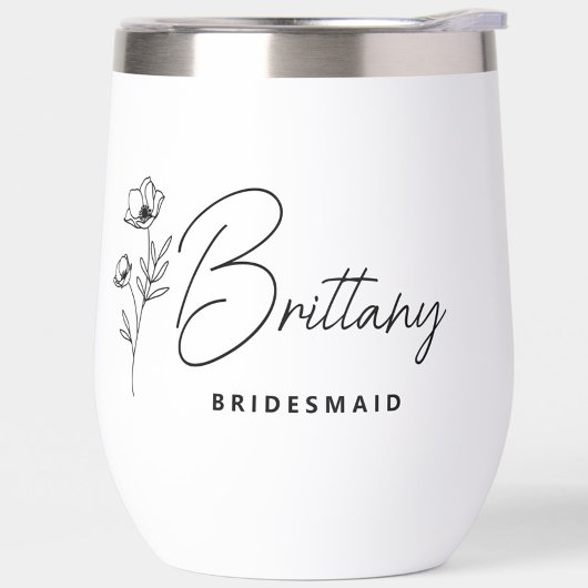 Boho Floral Personalisiert Bridesmaid