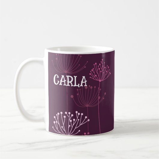 BOHO FLORAL PERSONALISIERT KAFFEE TASSE (Links)
