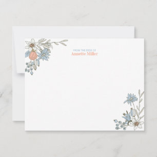 Boho Floral Personalisiert Stationery Note Card Mitteilungskarte