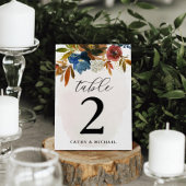 Boho Floral Personalisiert Ta Tischnummer